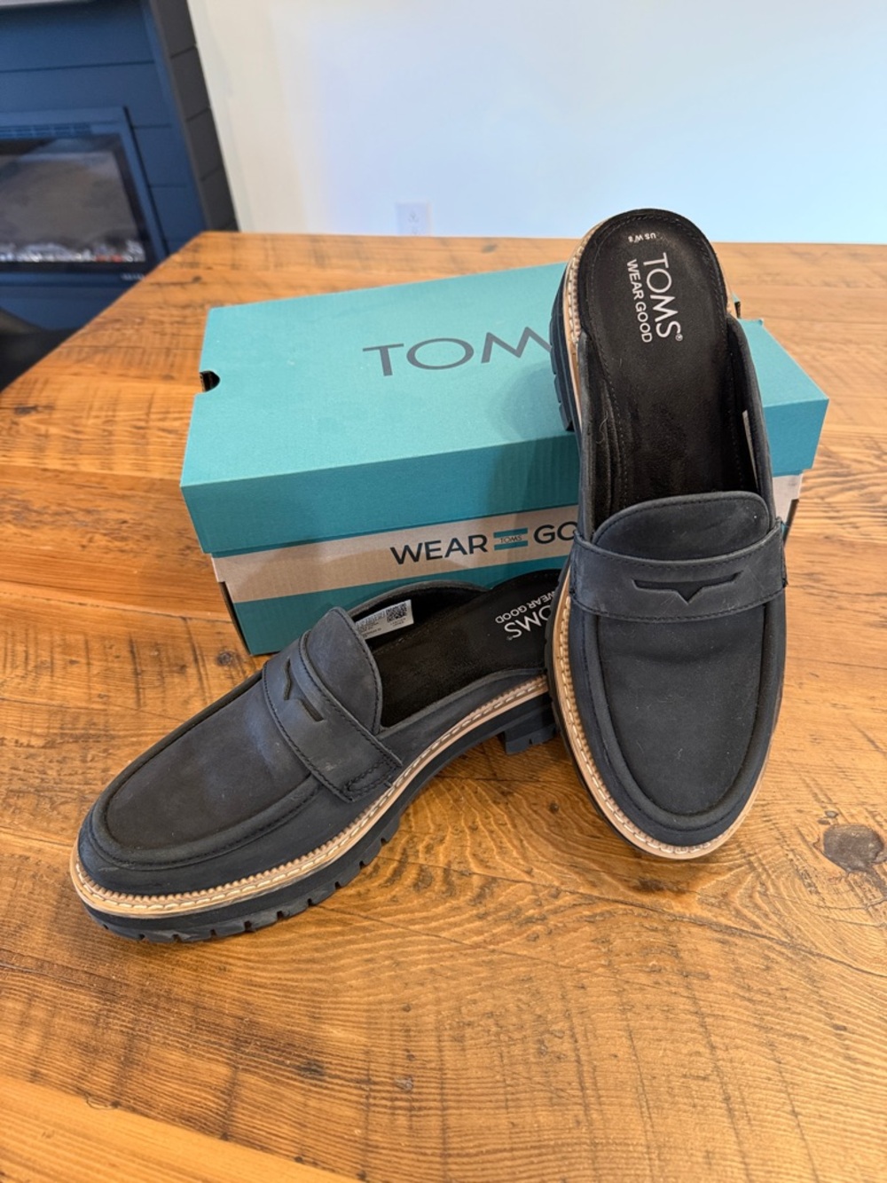 TOMS Women’s Slip-On Loafer Mule with Lug Sole